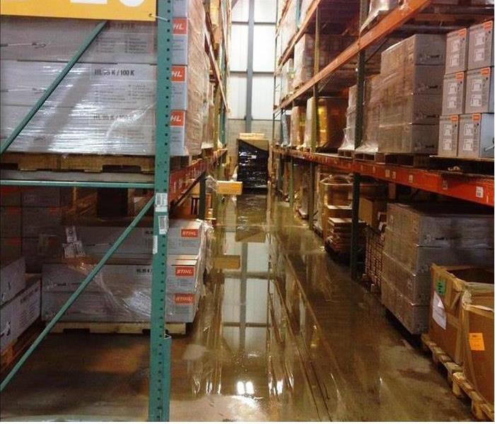 flooded warehouse